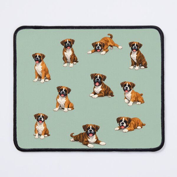 Item preview, Playful Boxer Puppy Pattern – Cute Watercolor Dog Illustration designed and sold by blankTeeShirt.