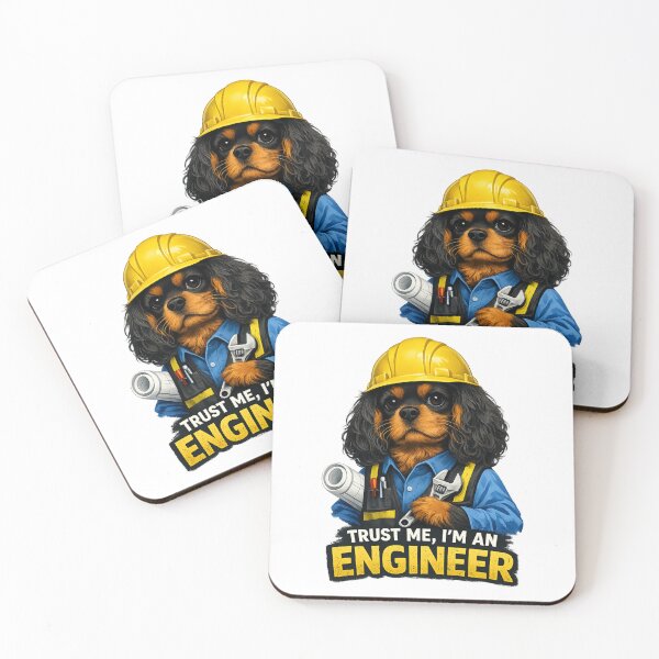 Item preview, Trust Me, I'm an Engineer Black&Tan Cavalier designed and sold by SpottyRainbow.
