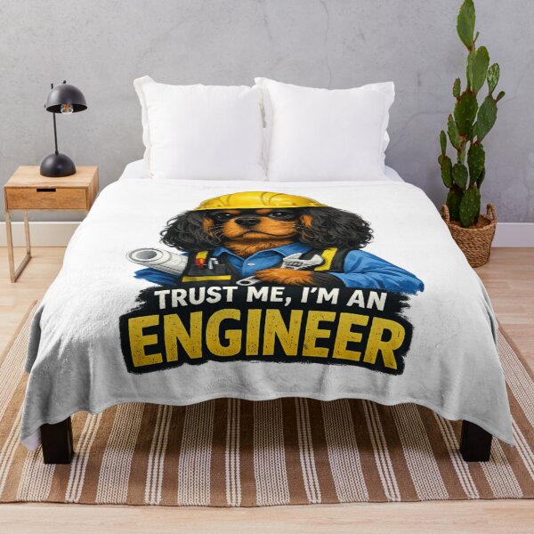 Item preview, Trust Me, I'm an Engineer Black&Tan Cavalier designed and sold by SpottyRainbow.