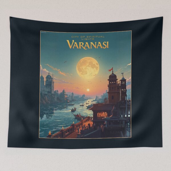 Item preview, Varanasi Vibes  ver 6– Sacred Streets & Timeless Soul | Spiritual India Merch designed and sold by mndesignworx.