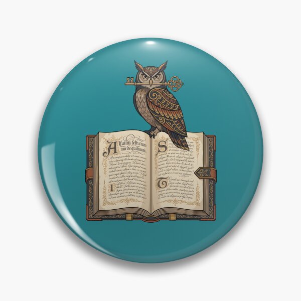 Item preview, Wise Owl Keeper of Ancient Secrets Fantasy Book Art. designed and sold by MyHappyArtShop.