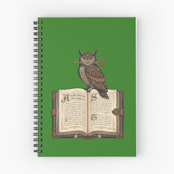Item preview, Wise Owl Keeper of Ancient Secrets Fantasy Book Art. designed and sold by MyHappyArtShop.