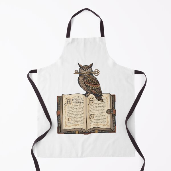 Item preview, Wise Owl Keeper of Ancient Secrets Fantasy Book Art. designed and sold by MyHappyArtShop.