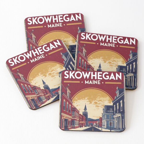 Item preview, Skowhegan Maine 1950s USA Vintage Travel Tourism designed and sold by TravelersGems.