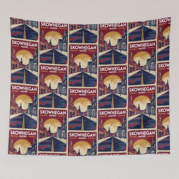 Item preview, Skowhegan Maine 1950s USA Vintage Travel Tourism designed and sold by TravelersGems.
