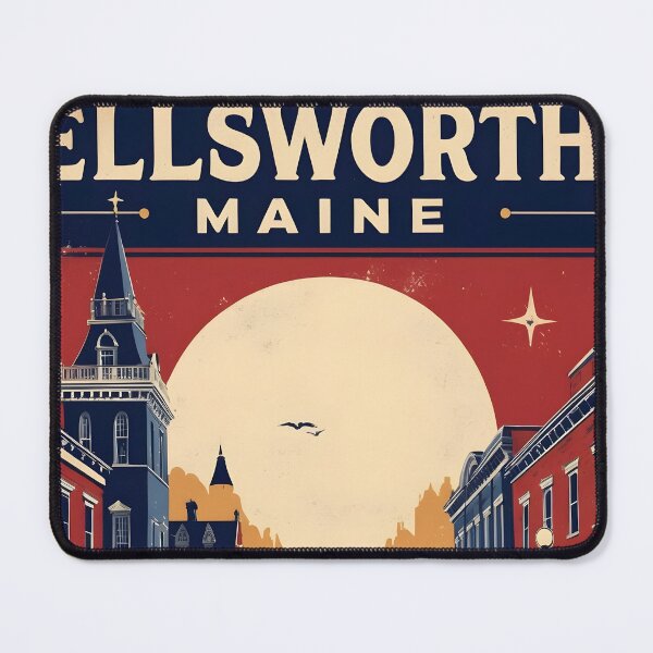 Item preview, Ellsworth Maine 1950s USA Vintage Travel Tourism designed and sold by TravelersGems.