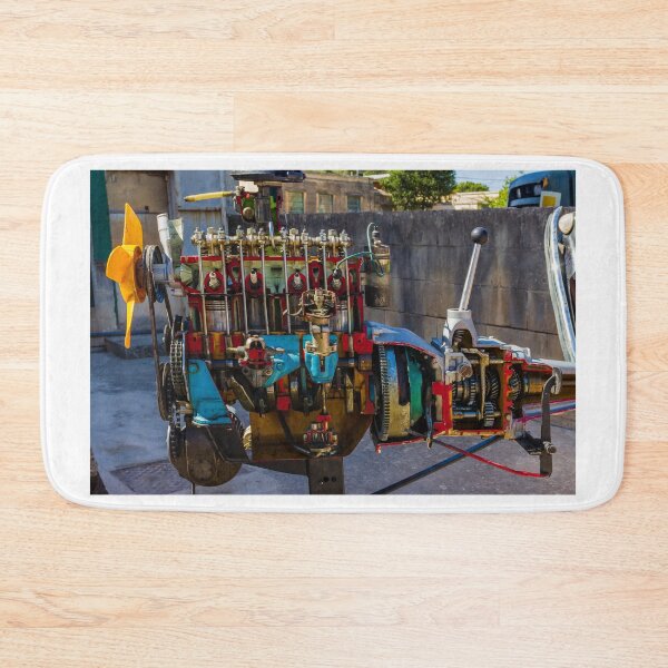 Item preview, Colorful Cutaway Internal Combustion Engine and Gearbox Display Showing Pistons and Gears designed and sold by Nmallia.