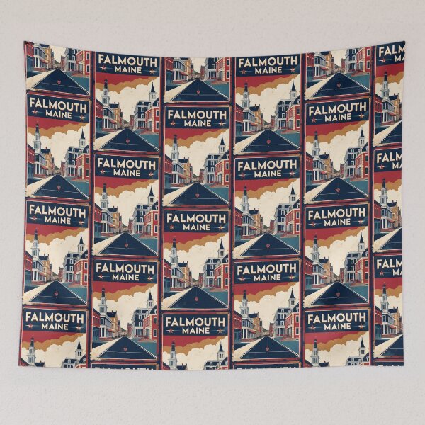 Item preview, Falmouth Maine 1950s USA Vintage Travel Tourism designed and sold by TravelersGems.