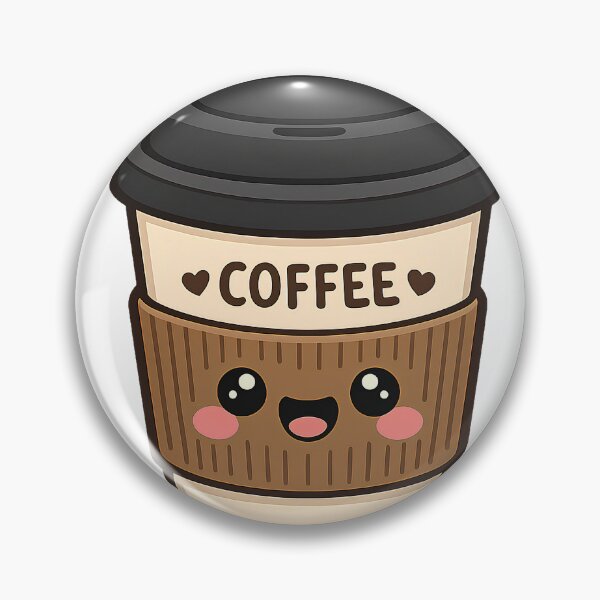 Item preview, Cute Kawaii Coffee Cup Sticker designed and sold by PearlenePearls.