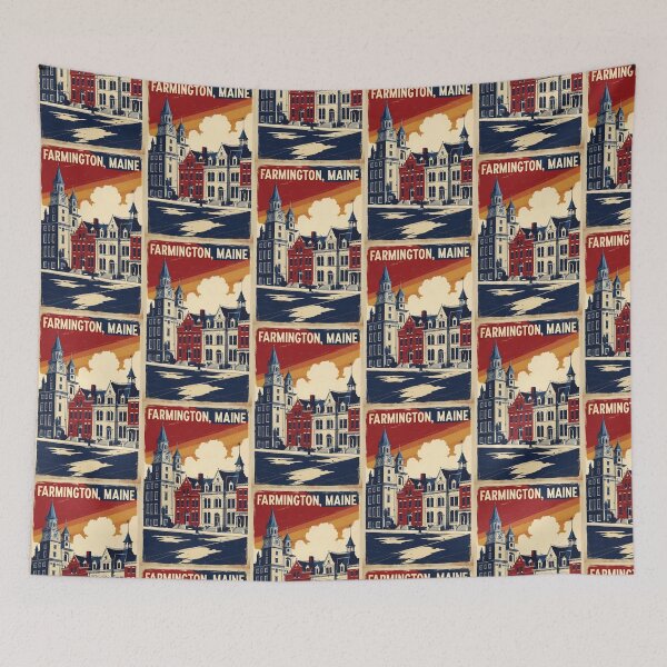 Item preview, Farmington Maine 1950s USA Vintage Travel Tourism designed and sold by TravelersGems.