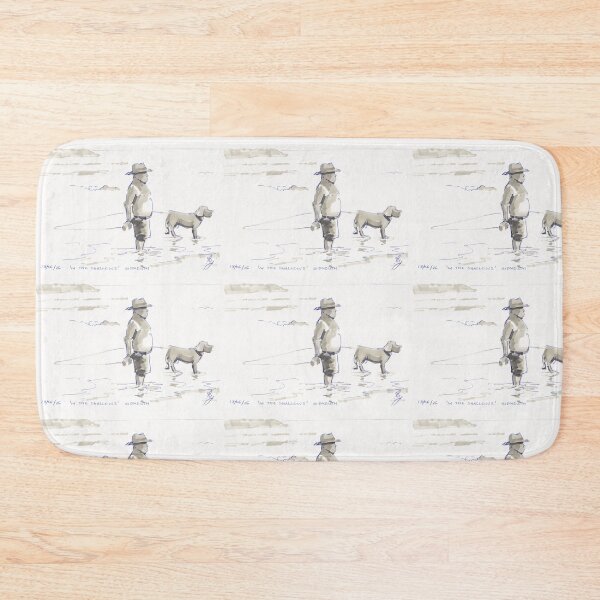 Item preview, Dog on lead standing in Water drawing designed and sold by MikeJory.