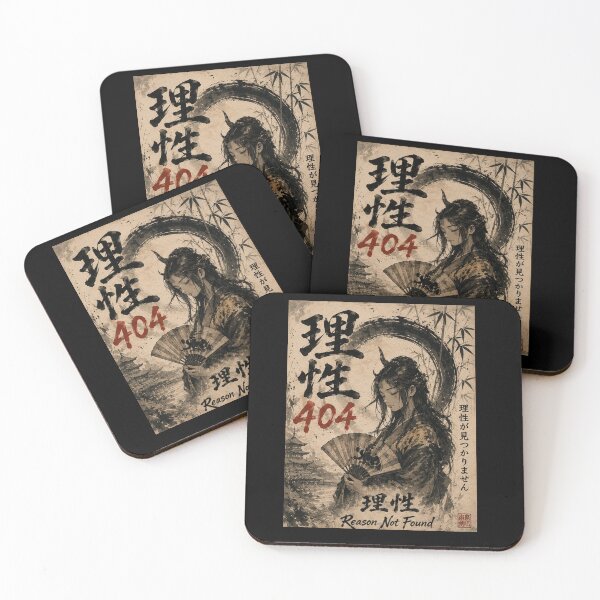 Item preview, Reason 404 (理性404) - Dark Japanese Ukiyo-e Ink Wash Poster designed and sold by Japan-kanji-ya.