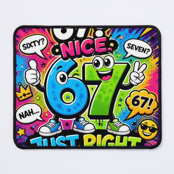 Item preview, Funny 67 Just Right Neon Graffiti designed and sold by AgnesB77.