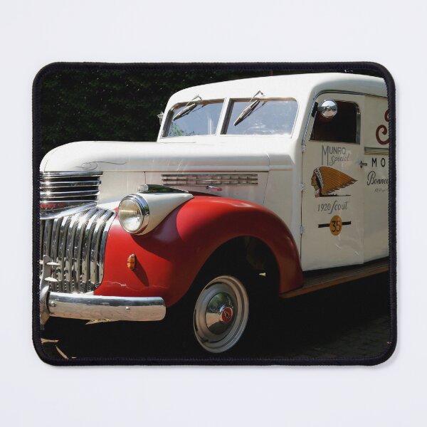 Item preview, 1941 Chevrolet Panel Truck - Indian Motorcycle Bonneville Tribute Livery designed and sold by Peter Kraaibeek | Generative Designs and Car Art.