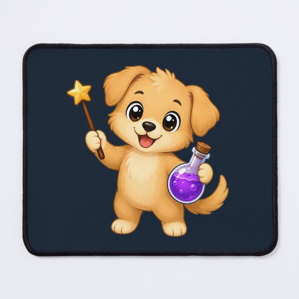 Item preview, Cute Kawaii Wizard Dog With Magic Wand designed and sold by Seculinator.