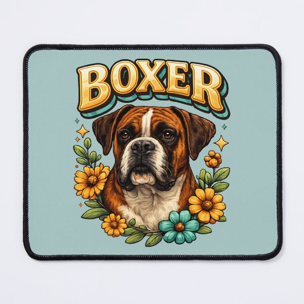 Item preview, Boxer Bloom – Floral Boxer Dog Portrait designed and sold by blankTeeShirt.