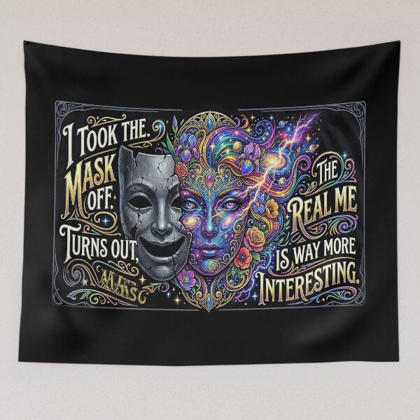 Item preview, Mask Off Neurodivergent Unmasking Autism ADHD Pride designed and sold by PapamooreArt.