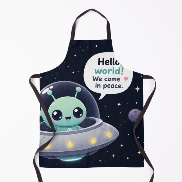 Item preview, Cute Alien Hello World Peace Sticker designed and sold by 0606PM.