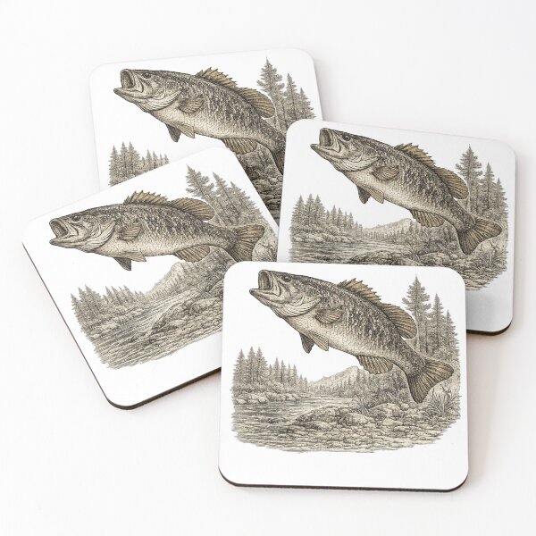 Item preview, Pesca de lubina de boca pequeña designed and sold by KrungiT Design .