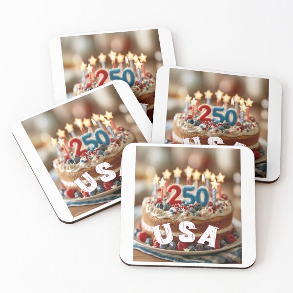 Item preview, America 250 Birthday Cake | Patriotic Independence Day 2026 | USA Semiquincentennial Celebration designed and sold by Ignorant-Artist.