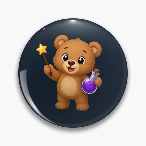 Item preview, Cute Kawaii Wizard Bear With Magic Wand designed and sold by Seculinator.