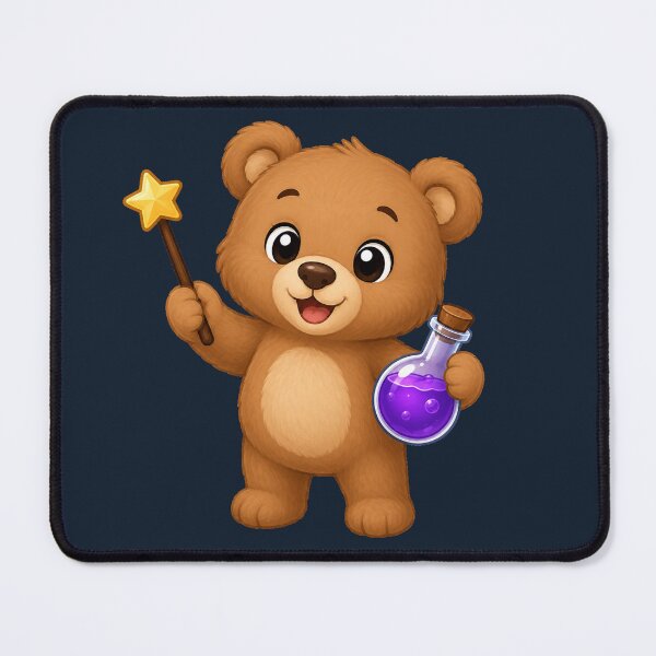 Item preview, Cute Kawaii Wizard Bear With Magic Wand designed and sold by Seculinator.