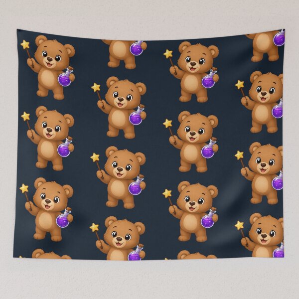 Item preview, Cute Kawaii Wizard Bear With Magic Wand designed and sold by Seculinator.