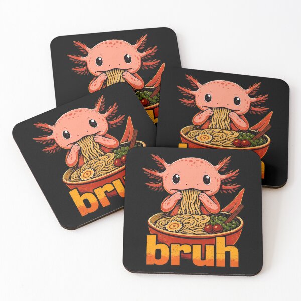 Item preview, Funny Axolotl Ramen Lover Eating Noodles Bruh Meme Retro designed and sold by Vermanartist.