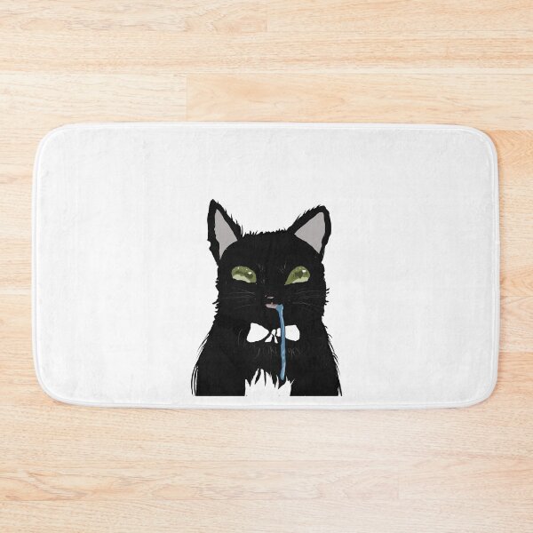 Item preview, Black cat drooling meme designed and sold by MysticRacoon6.