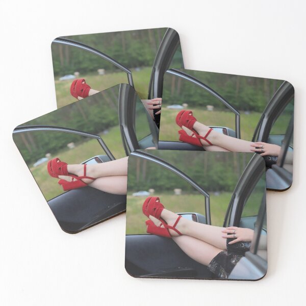Item preview, Legs in Red High Heels Out Car Window Summer Lifestyle Concept designed and sold by TatinkaArtskill.