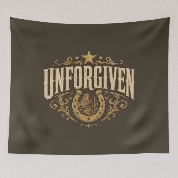 Item preview, Unforgiven Western Vintage Typography | LE SSERAFIM Inspired Cowboy Graphic Design designed and sold by Meivelle.