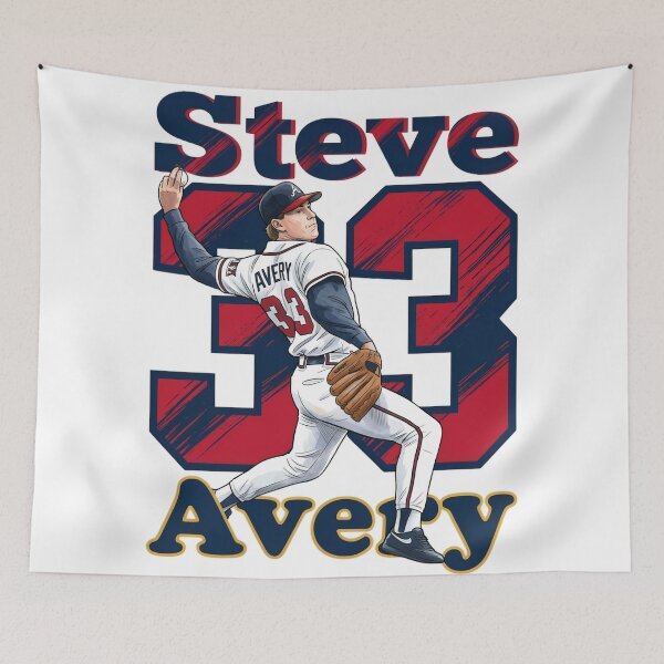 Item preview, Retro Steve Avery 33 - Atlanta Baseball designed and sold by Thogan0416.
