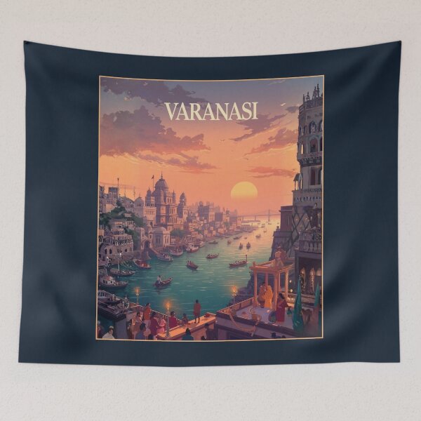 Item preview, Copy of Varanasi Vibes  ver 8– Sacred Streets & Timeless Soul | Spiritual India Merch designed and sold by mndesignworx.
