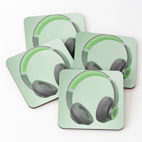 Item preview, Minimalist Black and Green Gaming Headphones designed and sold by nanalala5530.