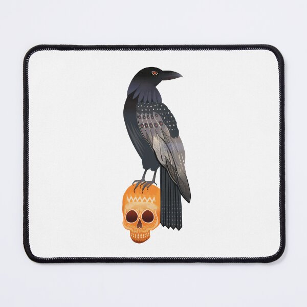 Item preview, Scandinavian Folk Art, Raven Standing On a Skull designed and sold by xiao xuans.