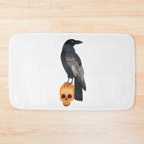 Item preview, Scandinavian Folk Art, Raven Standing On a Skull designed and sold by xiao xuans.