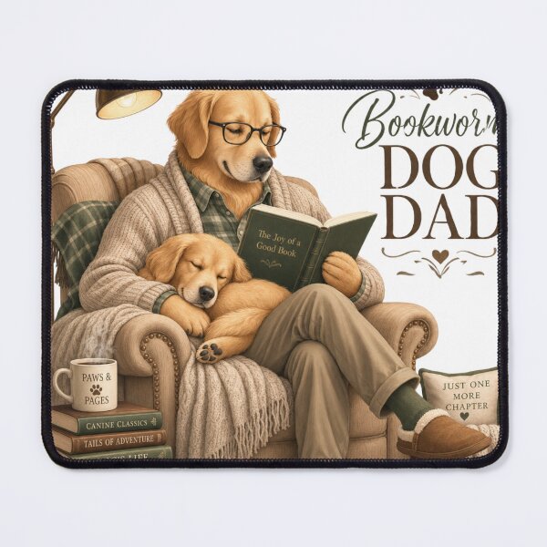 Item preview, Bookworm Golden Retriever Dog Dad Reading Kawaii T-Shirt designed and sold by Ashley critters.