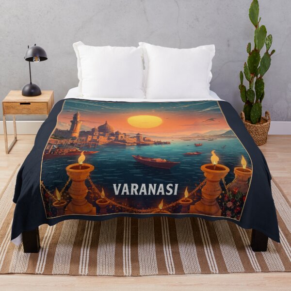 Item preview, Varanasi Vibes ver 2– Sacred Streets & Timeless Soul | Spiritual India Merch designed and sold by mndesignworx.