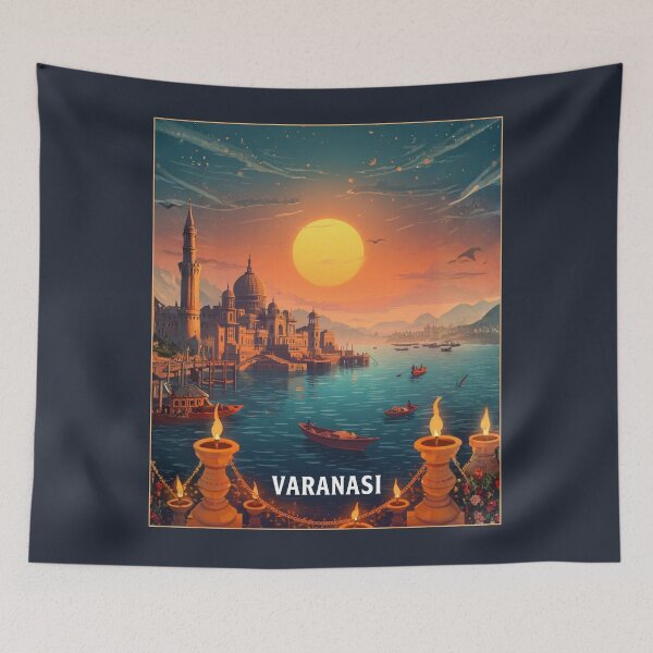 Item preview, Varanasi Vibes  ver 2– Sacred Streets & Timeless Soul | Spiritual India Merch designed and sold by mndesignworx.