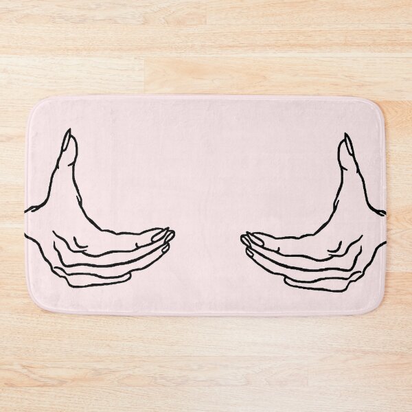 Item preview, Two Female Hands Holding Chest Outline designed and sold by CDPrintsDesigns.