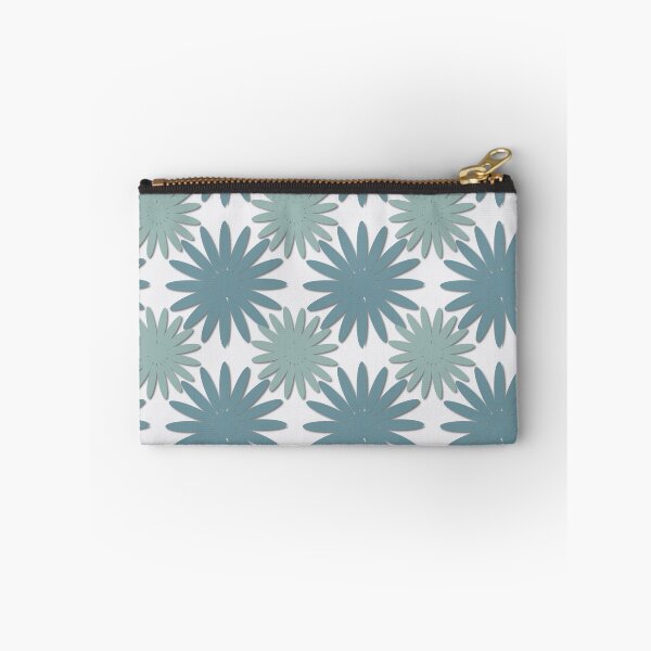 Item preview, Modern Abstract Teal Blue Daisy Floral Motif Pattern designed and sold by WD-Artist.