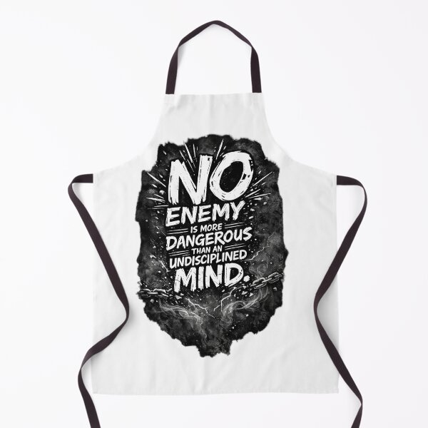 Item preview, Undisciplined Mind Stoic Quote - Gym Motivation Gritty Typographic Art designed and sold by VYBEHAUS.