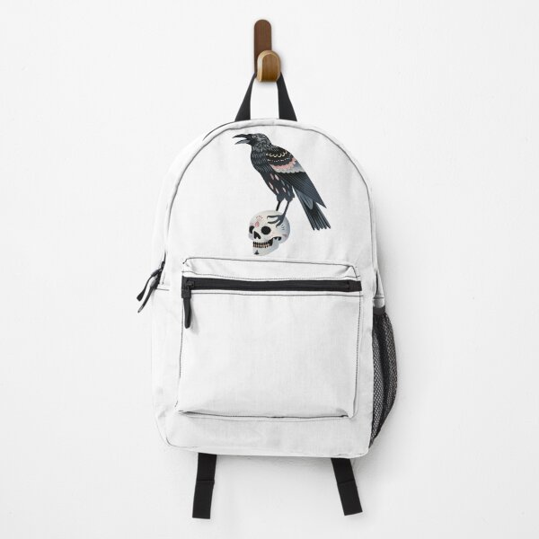 Item preview, Scandinavian Folk Art, Raven Standing On a Skull designed and sold by xiao xuans.