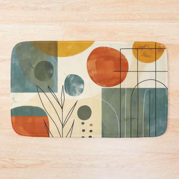 Item preview, Mid-Century Modern Geometric Pattern | Organic Abstract Botanical Shapes | Earthy Minimalist Wall Art  designed and sold by GrinGalore.