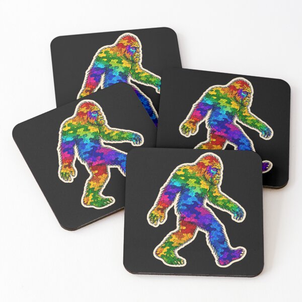 Item preview, Rainbow Camo Sasquatch: Colorful Camouflage Bigfoot Silhouette designed and sold by Swanny's Custom T-shirt and Gift Designs.