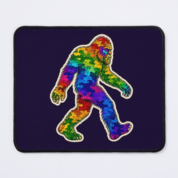 Item preview, Rainbow Camo Sasquatch: Colorful Camouflage Bigfoot Silhouette designed and sold by Swanny's Custom T-shirt and Gift Designs.