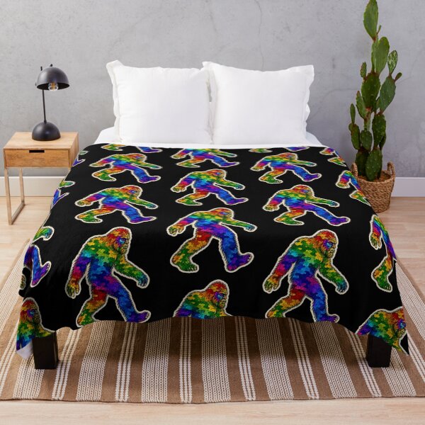 Item preview, Rainbow Camo Sasquatch: Colorful Camouflage Bigfoot Silhouette designed and sold by Swanny's Custom T-shirt and Gift Designs.