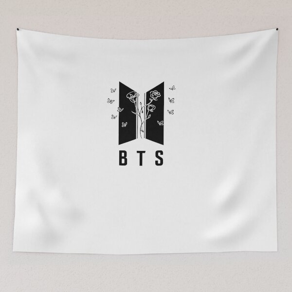 Item preview, BTS Floral Logo Shirt, Minimal Line Art Kpop Tee, Soft Aesthetic Fan Gift, Comfort Colors Shirt designed and sold by BerryHand.