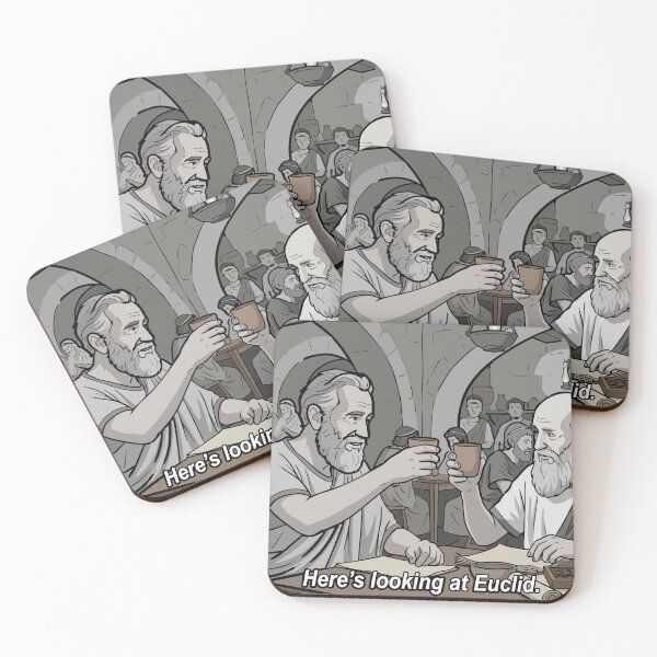 Item preview, Nerdy Here's Looking At Euclid Funny Math Ancient Greece Pun designed and sold by MathWare MathClips.