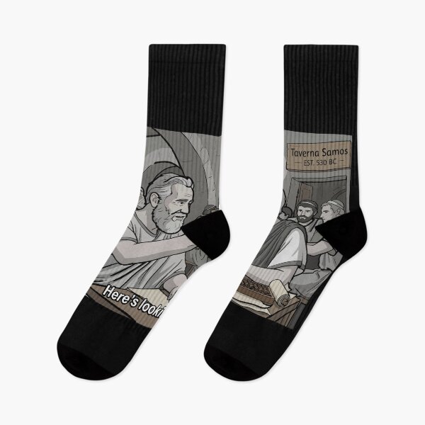 Item preview, Nerdy Here's Looking At Euclid Funny Math Ancient Greece Pun designed and sold by MathWare MathClips.